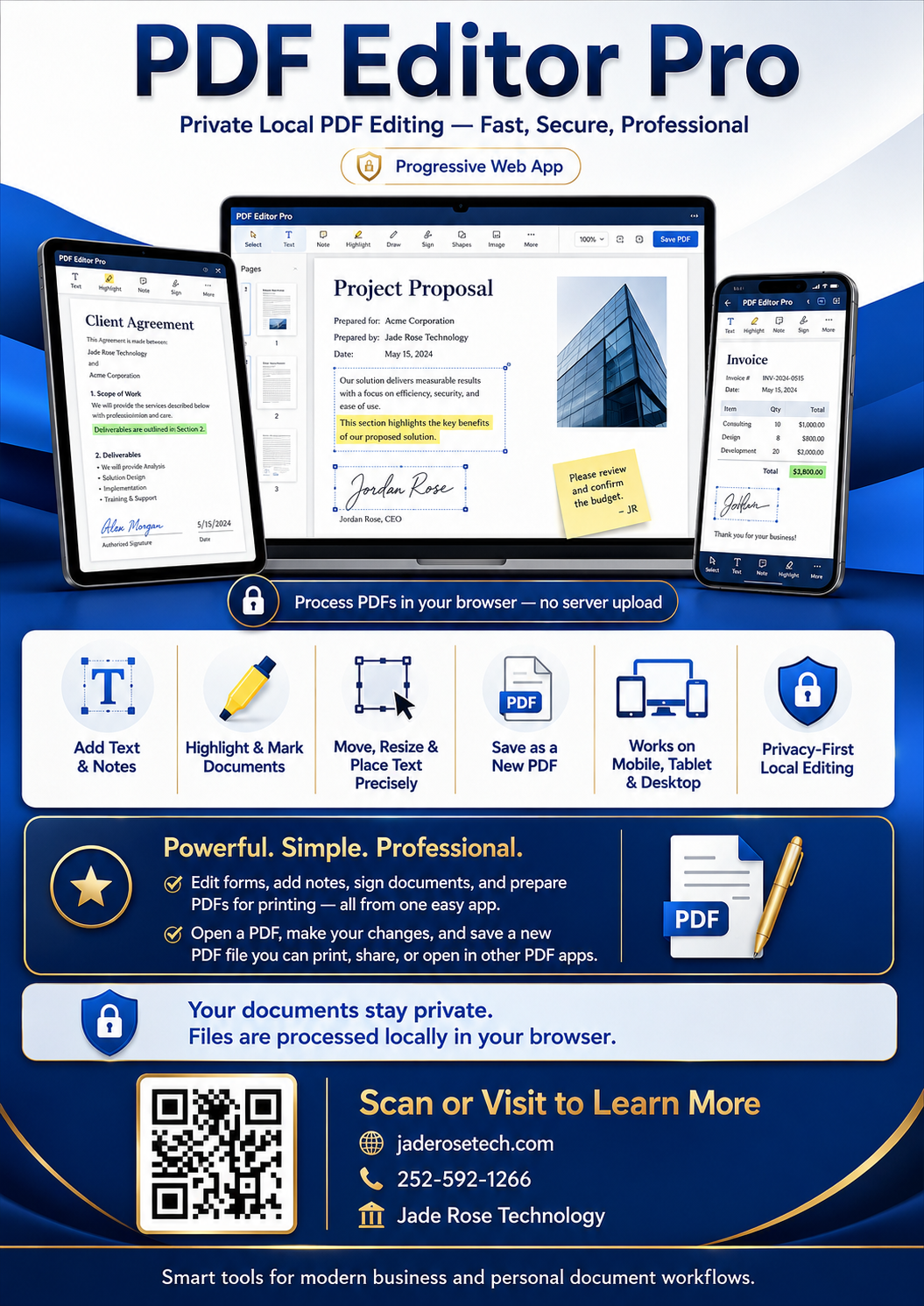 PDF Editor Pro flyer